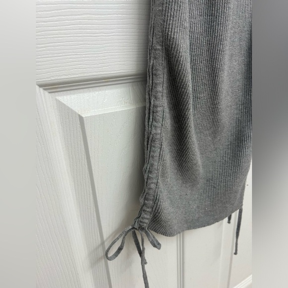 ACOA Gray Ribbed Knit Bodycon Dress - Picture 3 of 3